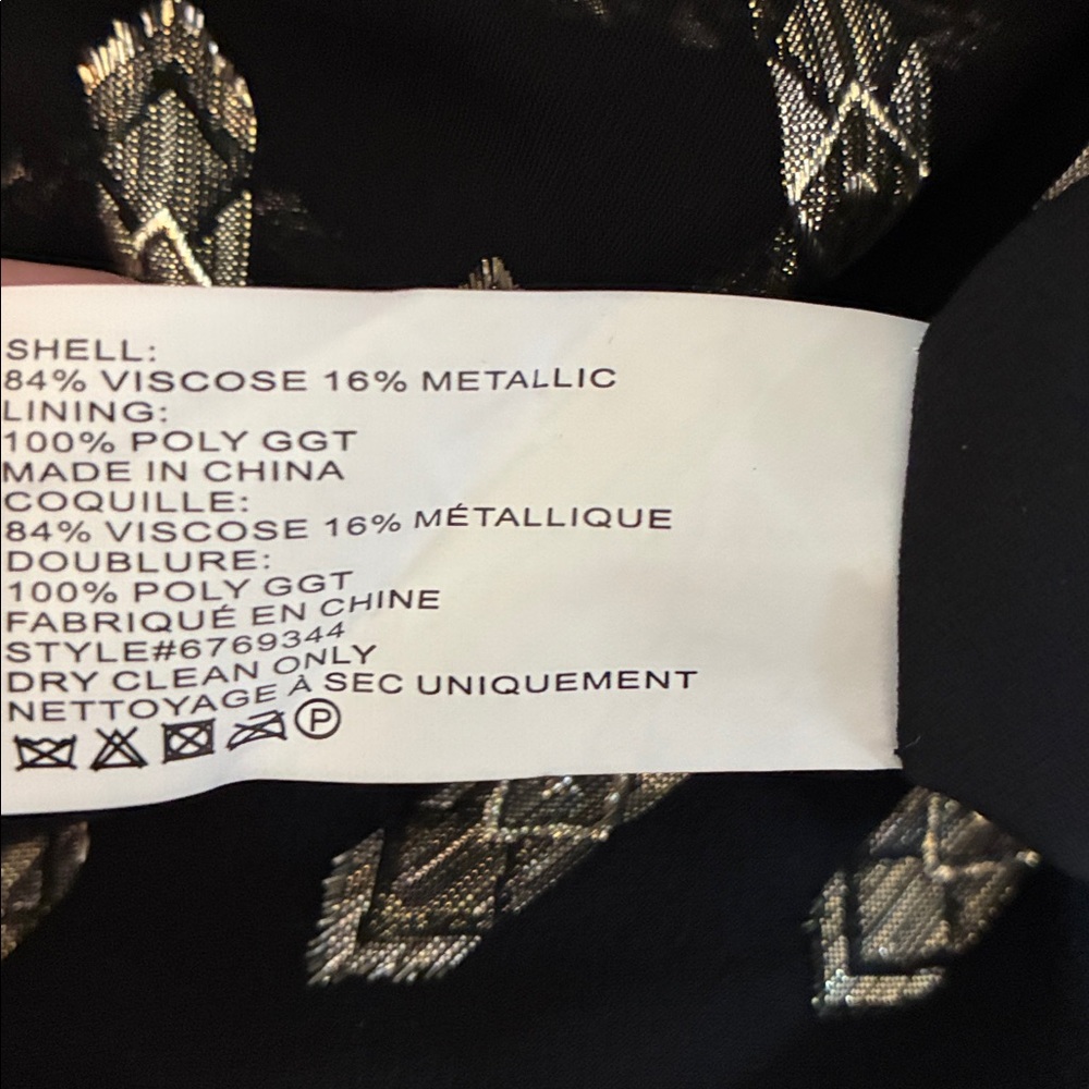 NWT Shoshanna Black and Gold Midi Dress - Picture 10 of 10